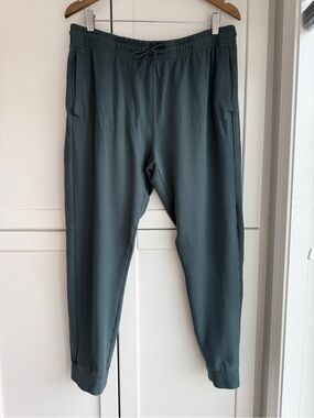 Men’s Apana Dark Green Elastic Waist Jogger Pants Size XL Athleisure